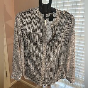 Apt. 9 Monochrome Chevron Blouse